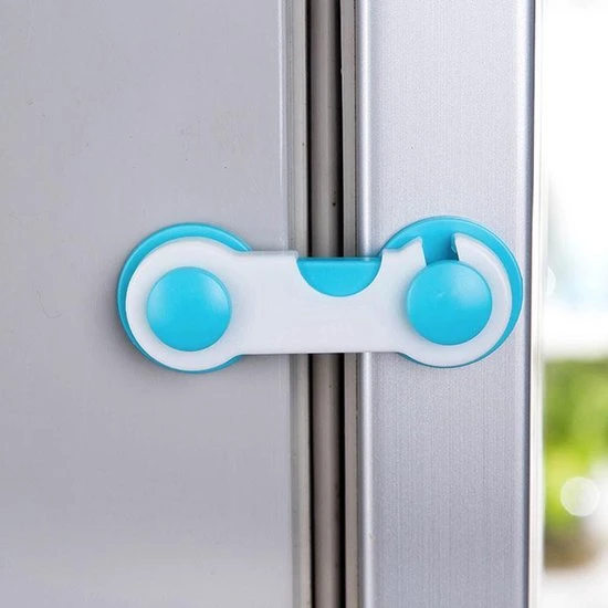 Kopen ???? Merkloos 5 Stuks Blauwe Deuren Ladensloten Kast Koelkast Kinderslot Baby Safety Lock Babylock Veiligheidshaakje Babyslot ???? - Afbeelding 3