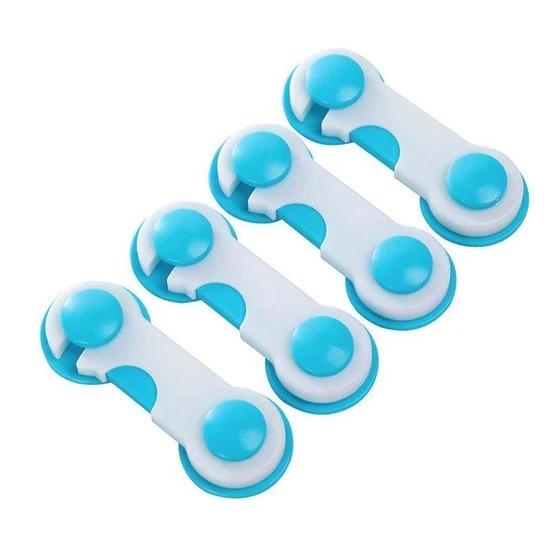 Kopen ???? Merkloos 5 Stuks Blauwe Deuren Ladensloten Kast Koelkast Kinderslot Baby Safety Lock Babylock Veiligheidshaakje Babyslot ???? - Afbeelding 4