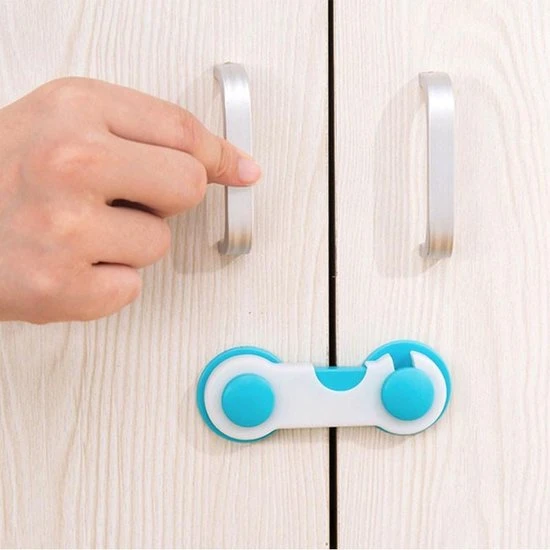 Kopen ???? Merkloos 5 Stuks Blauwe Deuren Ladensloten Kast Koelkast Kinderslot Baby Safety Lock Babylock Veiligheidshaakje Babyslot ???? - Afbeelding 5