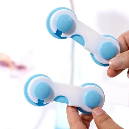 Kopen ???? Merkloos 5 Stuks Blauwe Deuren Ladensloten Kast Koelkast Kinderslot Baby Safety Lock Babylock Veiligheidshaakje Babyslot ???? - Afbeelding 6