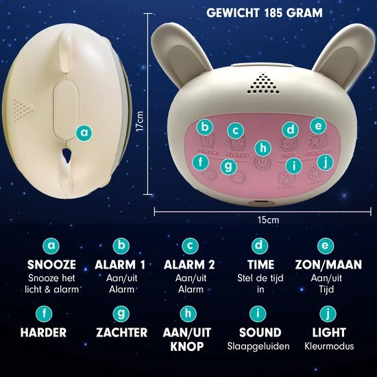 Korting ✨ Westhome Slaaptrainer Voor Kinderen - Kinderwekker Met Nachtlampje - Konijn ???? - Afbeelding 6