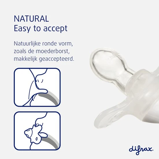 Beste deal ???? Difrax Fopspeen 0-6 Maanden Natural Speen - Lichtblauw/Ice - 2 Stuks ✔️ - Afbeelding 5