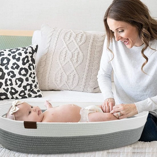 Korting ⭐ ADSafety - Luxe Verschoonmand - Incl. Matras En 2 Hoezen - Aankleedkussen - Mozes Mand - Babykamer - Commode - Babyshower - Grijs ???? - Afbeelding 5