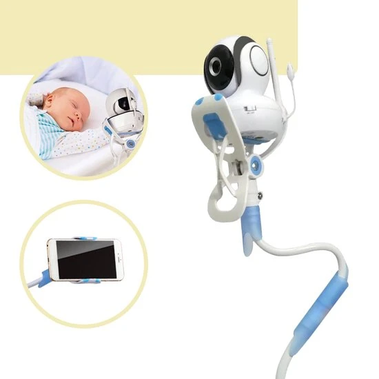 Korting ???? Lynnz® Babyfoon Houder Universeel - Inclusief Slabbetje - Houder Babyfoon Met Camera - Baby Foon - Standaard - Babyfoonhouder - Camera Statief - Verstelbaar ????