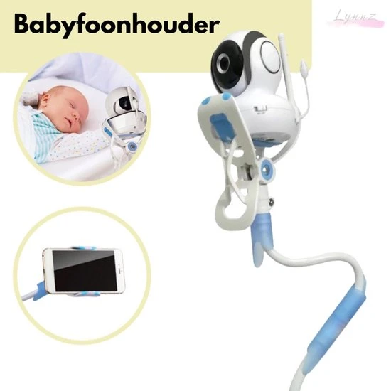 Korting ???? Lynnz® Babyfoon Houder Universeel - Inclusief Slabbetje - Houder Babyfoon Met Camera - Baby Foon - Standaard - Babyfoonhouder - Camera Statief - Verstelbaar ???? - Afbeelding 2