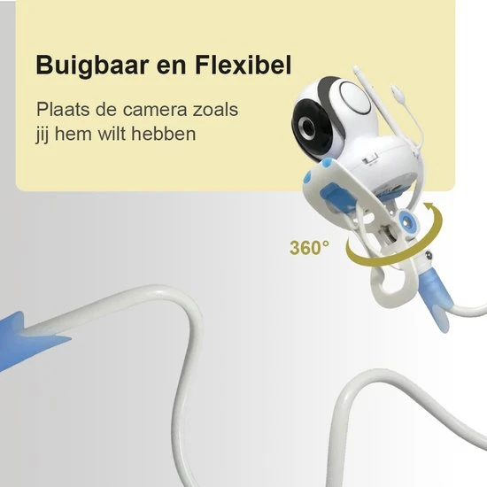 Korting ???? Lynnz® Babyfoon Houder Universeel - Inclusief Slabbetje - Houder Babyfoon Met Camera - Baby Foon - Standaard - Babyfoonhouder - Camera Statief - Verstelbaar ???? - Afbeelding 5