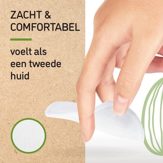 Kopen ❤️ Nutty Green Hypoallergeen Bamboe Zoogcompressen - 12 Stuks ???? - Afbeelding 4