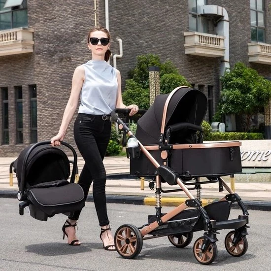 Promo ???? Merkloos Luxe Multi-functionele 3 In 1 Wandelwagen - Babywagen - Kwalitatieve Buggy - Opklapbare Kinderwagen - Licht En Flexibel ????