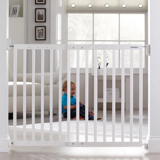 Hete verkoop ✨ Lindam - Uitschuifbaar Veiligheidshek - Hout - Wit ????