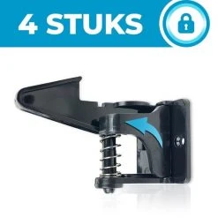 Hete verkoop ❤️ Bablue Kinderslot Kastjes - 4 Stuks - Zwart - Kinderbeveiliging Voor Kasten - Kastslot - Kast Beveiliging Baby - Veiligheidshaakjes - Kastsloten Baby - Kinderslot Kast - Kinderslot Lade - Keukenkastje Beveiliging Kinderen - Kinderslot Keukenkast ✔️