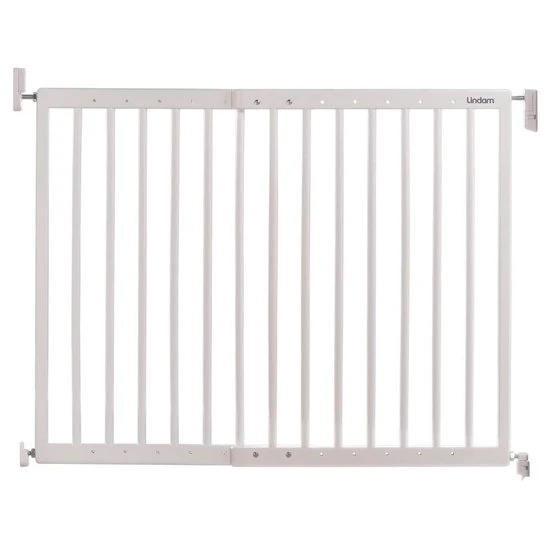 Hete verkoop ✨ Lindam - Uitschuifbaar Veiligheidshek - Hout - Wit ???? - Afbeelding 3