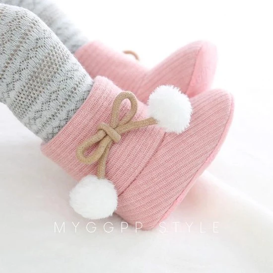 Uitgang ???? Happy Alpaca Babyslofjes - Baby Slofjes Meisjes - Roze - Sloffen - Maat 18 - 0-3 Maand - 0-6 Maanden ???? - Afbeelding 2