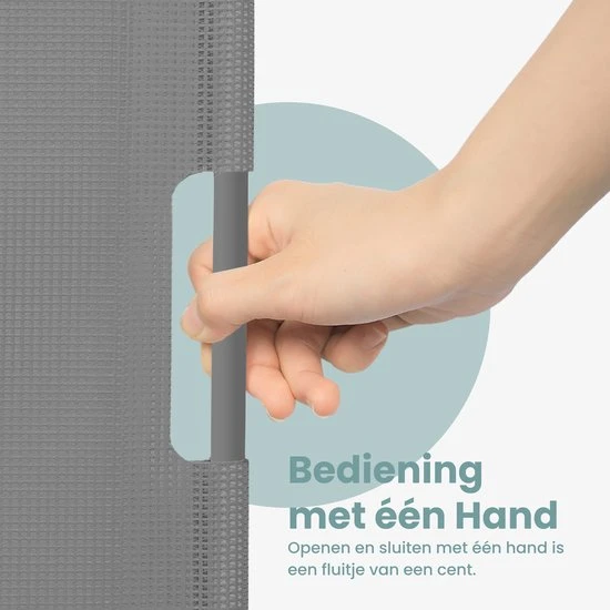 Top 10 ???? L.O.B. GOODS Luxe Oprolbaar Traphekje Grijs - Kinderhekje Voor Baby - Hondenhek - Veiligheidshek - Huisdieren - Oprolbaar Deurhekje - 86x150 Cm ???? - Afbeelding 3