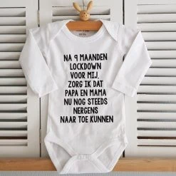 Goedkoopste ???? Merkloos Baby Rompertje Met Tekst Aankondiging Bekendmaking Zwangerschap Cadeau Voor De Liefste Aanstaande Opa En Oma Oom Tante Papa Mama Broer Zus Lockdown Corona Kerstcadeau ????