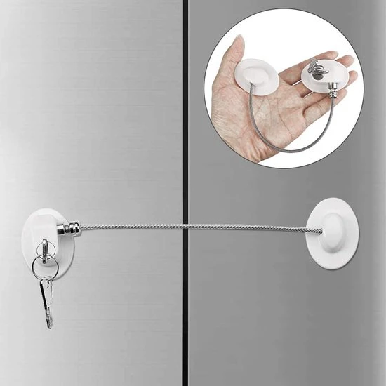 Korting ⌛ Famyo Deur - Raam Beveiliging Met Sterke 3M Tape & Reservesleutel - Wit Kast Lade Koelkast Slot - Baby Beveiliging -- Kinderslot Kinderbeveiliging - Raam Veiligheid ???? - Afbeelding 6