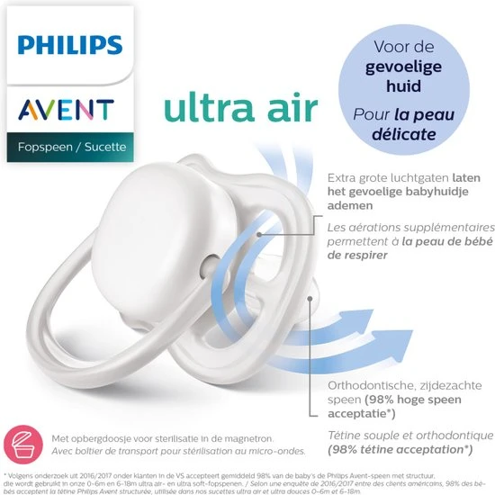 Groothandel ???? Philips Avent Ultra Air-fopspeen SCF080/01 - Fopspeen - 0-6 Maanden - 2 Stuks ???? - Afbeelding 11