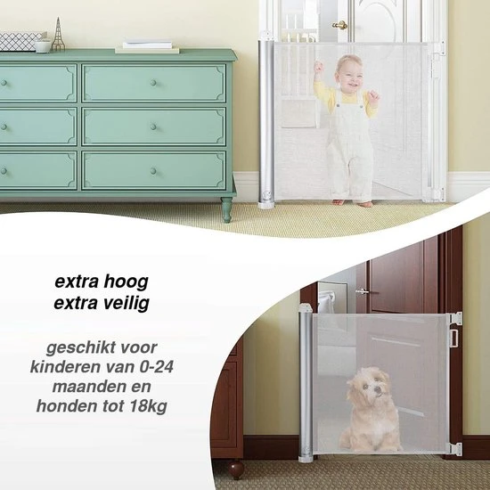 Coupon ✔️ Rudolphy - Oprolbaar Traphekje - Veiligheidshekje - Luxe Aluminium - Wit ???? - Afbeelding 6