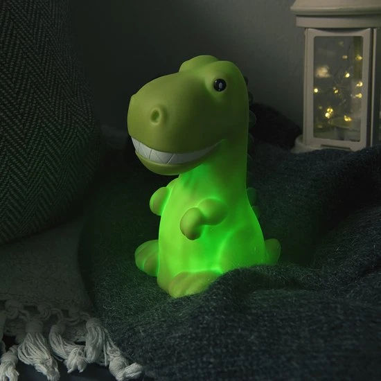 Uitgang ???? Navaris Dinosaurus Nachtlampje Voor Kinderen - Rood/groen/blauwe Ledlamp Voor Meisjes En Jongens Voor Baby- En Kinderkamer, Nachtkastje - Groen ???? - Afbeelding 2