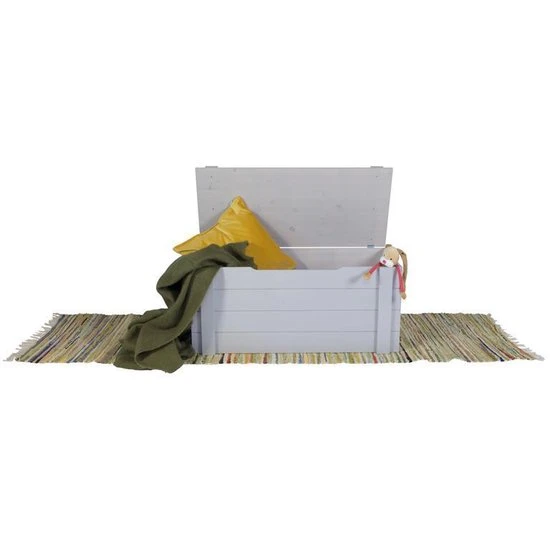 Goedkoop ???? WOOOD Dennis Speelgoedkist - Grenen Geborsteld - Betongrijs - 42x90x42 ???? - Afbeelding 7