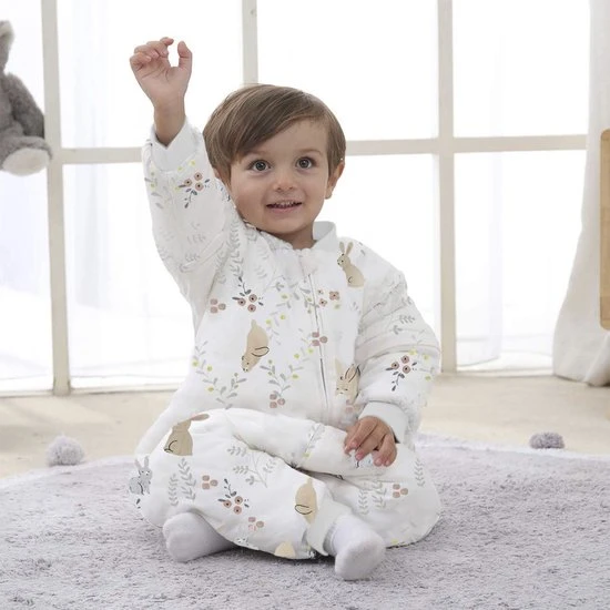 Beste recensies van β Deryan Baby Winterslaapzak Met Afritsbare Mouw 70cm - Wit - Konijn ???? - Afbeelding 2