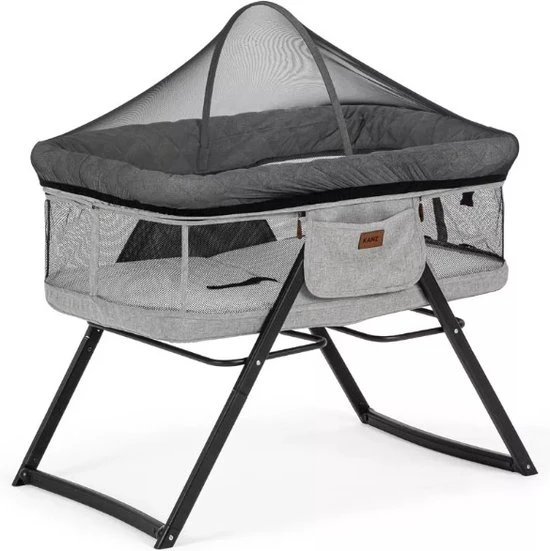 Beste Pirce ???? Lulilo Vojago Opvouwbare Babywieg / Co Sleeper Met Klamboe - Draagbare Wieg - Opvouwbaar Baby Bedje - Ideaal Als Co Sleeper Of Campingbedje - Met Schommel Functie - Grijs ⭐