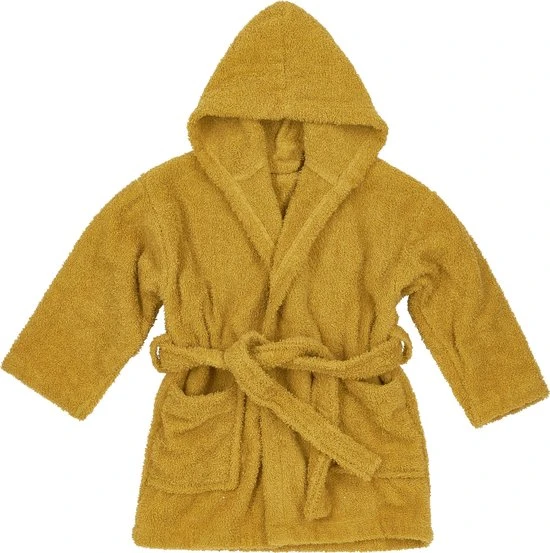 Hete verkoop ???? Meyco Badjas Basic Badstof - Honey Gold - 98/104 ????