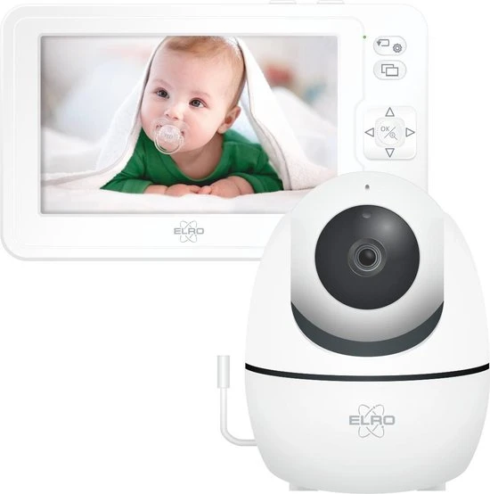 Goedkoopste ???? ELRO BC2000 Babyfoon Premium - Met 12,7 Cm Monitor Full HD - Pan/Tilt Camera ????