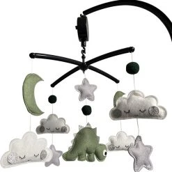 Beste deal ???? Merkloos Muziekmobiel / Boxmobiel Zwart Dino Groen Voor Box / Park ⌛