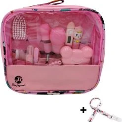 Goedkoopste ???? BenjaGoods Baby Verzorgingsset 13-in-1 - Baby Geschenkset - Reistasje - Meisjes - Kraamcadeau - Roze ????