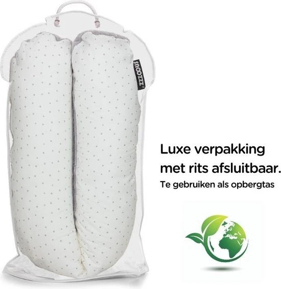 Groothandel ???? Snoozzz Voedingskussen Zwangerschapskussen Zijslaapkussen - Met Extra Zachte Afneembare Hoes - 185 Cm - Dots Met Zachte Teddy ???? - Afbeelding 9