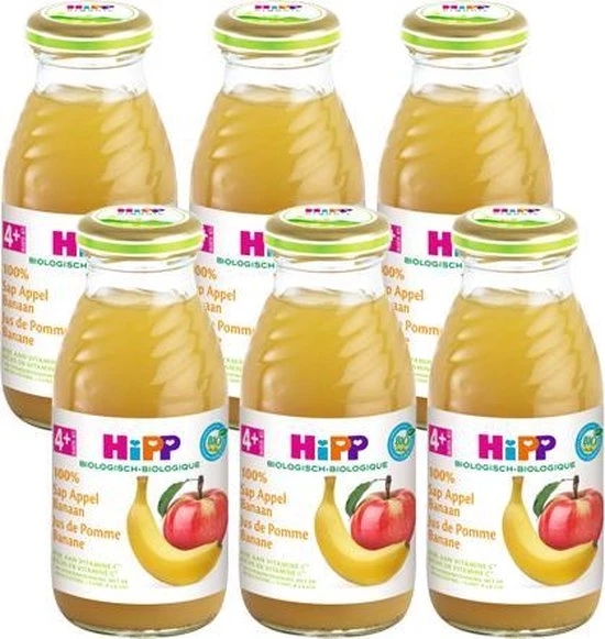 Goedkoop ???? HiPP BIO Sap Appel Banaan Vanaf 4 Maanden - 6 Stuks 200ml ????