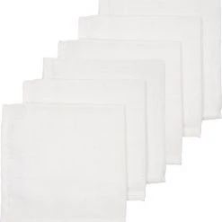 Promo ???? Meyco Biologische Hydrofiele Spuugdoekjes - 6-pack - Wit - 30x30 Cm ????