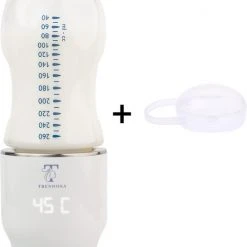 Nieuw ???? Trendosa Flessenwarmer Set - Draagbare Baby Flessenwarmer Voor Onderweg Inclusief Gratis Speendoosje - Wit ????