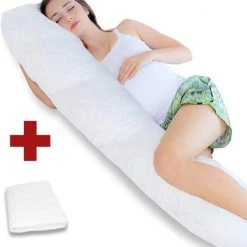 Goedkoopste ⭐ LitaLife Ondersteunend Lichaamskussen - 40 X 140cm + Gewatteerde Kussensloop - Wit - Body Pillow - Zwangerschapskussen - Body Pillow - Lichaamskussen - 140 Cm - Voedingskussen - Zijslaapkussen - Sluimerrol - Afneembaar Hoes Premium Body Pillow Lichaamskussen ????