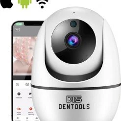 Korting ???? Dentools Full HD Wifi Babyfoon Met Camera- Camera Beveiliging - Wifi Camera - Geluid En Bewegingsdetectie - 1080p - 4G/5G - Wit ????