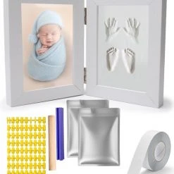 Gloednieuw ???? Pora&co Baby Fotolijst - Gipsafdruk Baby - Klei Afdruk Baby Voet En Hand - Kraamcadeau Jongen Of Meisje - Babyshower - Kraampakket/Geboorte Cadeau _ Black Friday 2022 ????