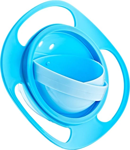 Nieuw ???? Baby Jem Eetbakje 360 Graden - Baby Kommetje - Baby Kom - Anti Knoei Bakje - Blauw ⭐ - Afbeelding 2