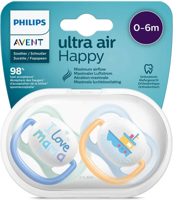 Groothandel ???? Philips Avent Ultra Air-fopspeen SCF080/01 - Fopspeen - 0-6 Maanden - 2 Stuks ???? - Afbeelding 8