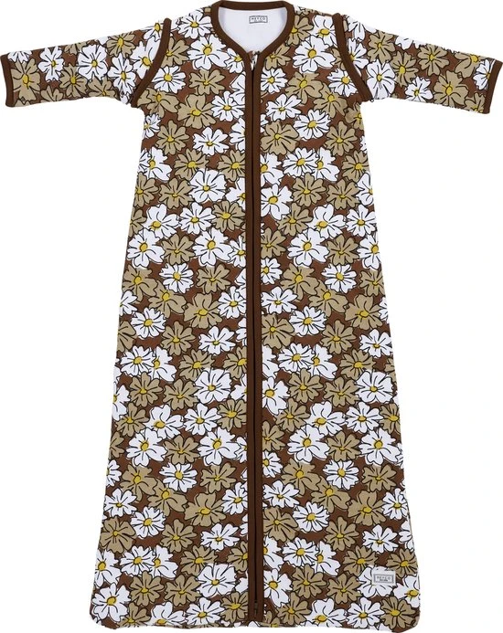 Beste deal ❤️ Meyco Winter Baby Slaapzak Afritsbare Mouw Gevoerd Vintage Flower - Taupe - 70cm ????