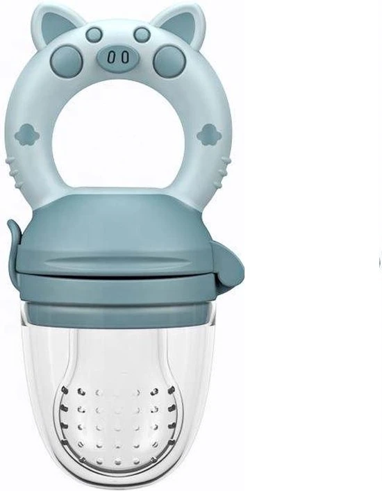 Goedkoopste ???? Jinius - Baby Fruitspeen En Bijtring + 3 Maten Spenen S, M & L - Blauw - Fruitzuiger - Fruitspeen Baby - Fruit Fopspeen - Siliconen - BPA Free ????