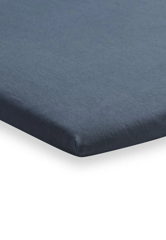Beste Verkoop β Jollein Baby Hoeslaken Boxmatras Jersey 75x95cm - ???? Jeans Blue ???? - Afbeelding 4