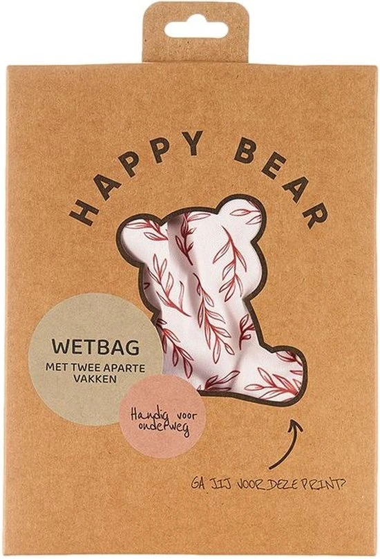 Gloednieuw ???? HappyBear | Wetbag - Twiggy| Luiertas | Twee Waterdichte Vakken | Met Ophanglus ⌛ - Afbeelding 2
