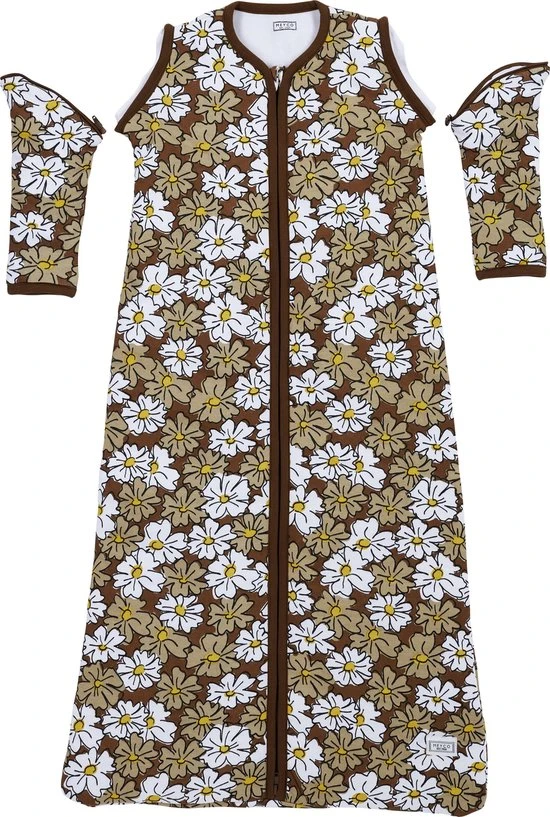 Beste deal ❤️ Meyco Winter Baby Slaapzak Afritsbare Mouw Gevoerd Vintage Flower - Taupe - 70cm ???? - Afbeelding 4