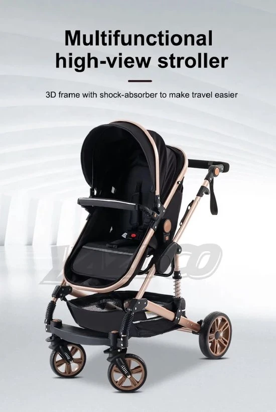 Promo ???? Merkloos Luxe Multi-functionele 3 In 1 Wandelwagen - Babywagen - Kwalitatieve Buggy - Opklapbare Kinderwagen - Licht En Flexibel ???? - Afbeelding 11