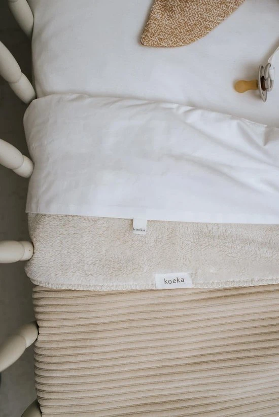 Kopen ✔️ Koeka Baby Dekentje Wieg Teddy Vik - Zand - 75x100cm ???? - Afbeelding 5