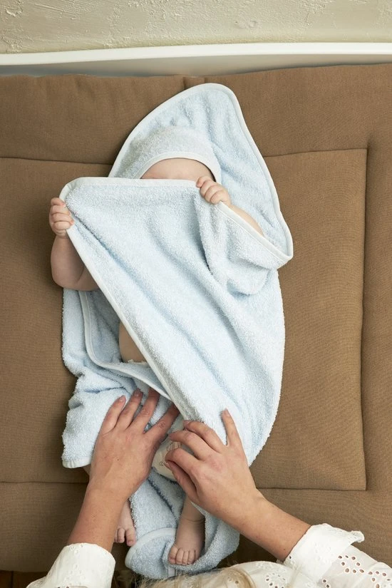 Top 10 ⌛ Meyco Badcape Basic Badstof - Lichtblauw - 75x75cm ???? - Afbeelding 3