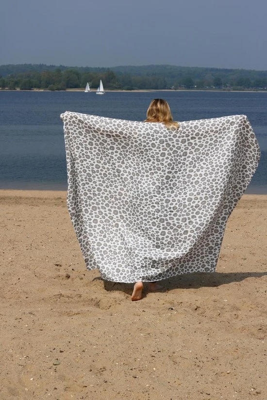 Uitgang ???? Meyco Panter Swaddle Xl - Hydrofiel - Neutral - 140x200cm ???? - Afbeelding 2