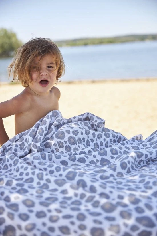 Uitgang ???? Meyco Panter Swaddle Xl - Hydrofiel - Neutral - 140x200cm ???? - Afbeelding 3