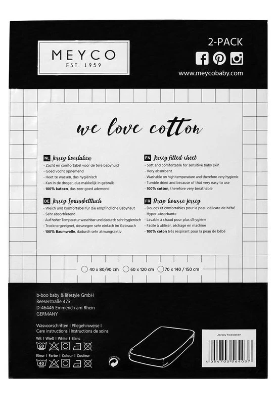 Goedkoopste ???? Meyco Jersey Hoeslaken Juniorbed - 2-pack - Grijs - 70x140/150cm ✨ - Afbeelding 5