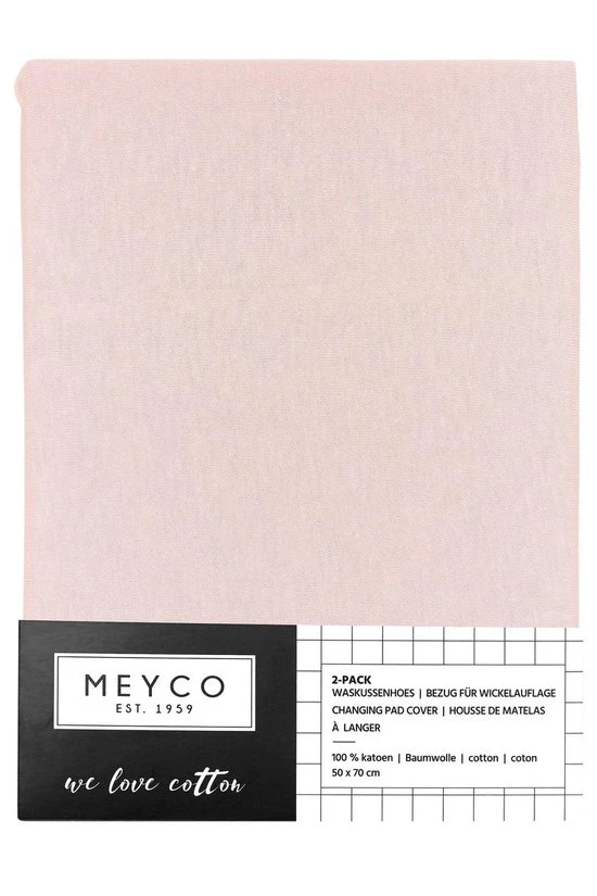 Coupon ???? Meyco Aankleedkussenhoes Basic Jersey - 2-pack - Lichtroze ???? - Afbeelding 3